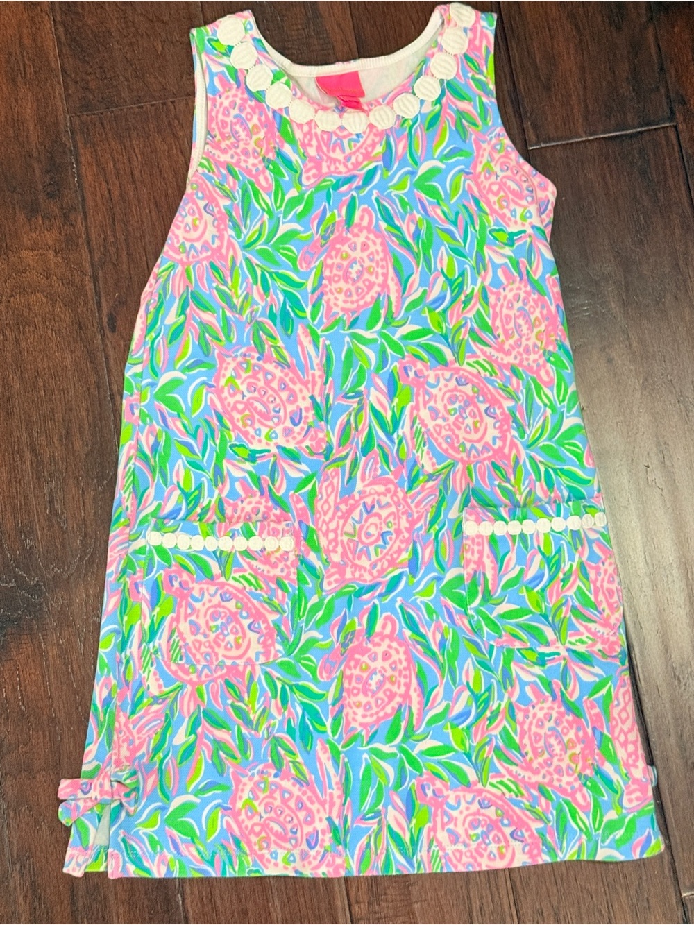 Lilly Pulitzer Pink, Turquoise & Green Floral Shift Dress